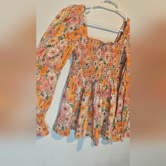 💜🩷gianni Bini Top Orange Floral Size S💓💚 - Picture 2 of 6